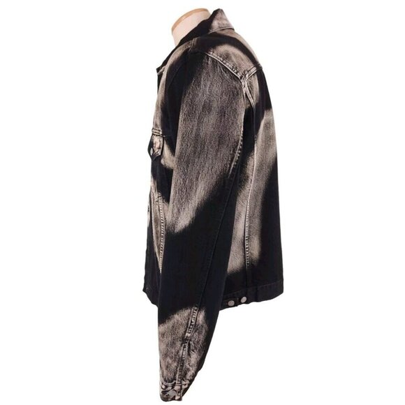 Yohji Yamamoto Pour Homme Washed Denim Jacket Mens 3 M Black He-Y07-534-1 - Picture 9 of 14